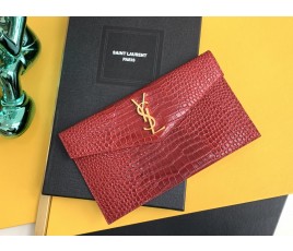 세인트로랑 SAINT LAURENT 모노그램 업타운 크로커다일 클러치 백