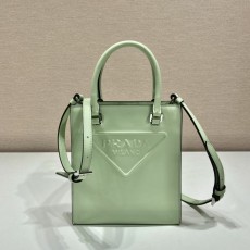 프라다 PRADA 브러시드 미니 토트 백